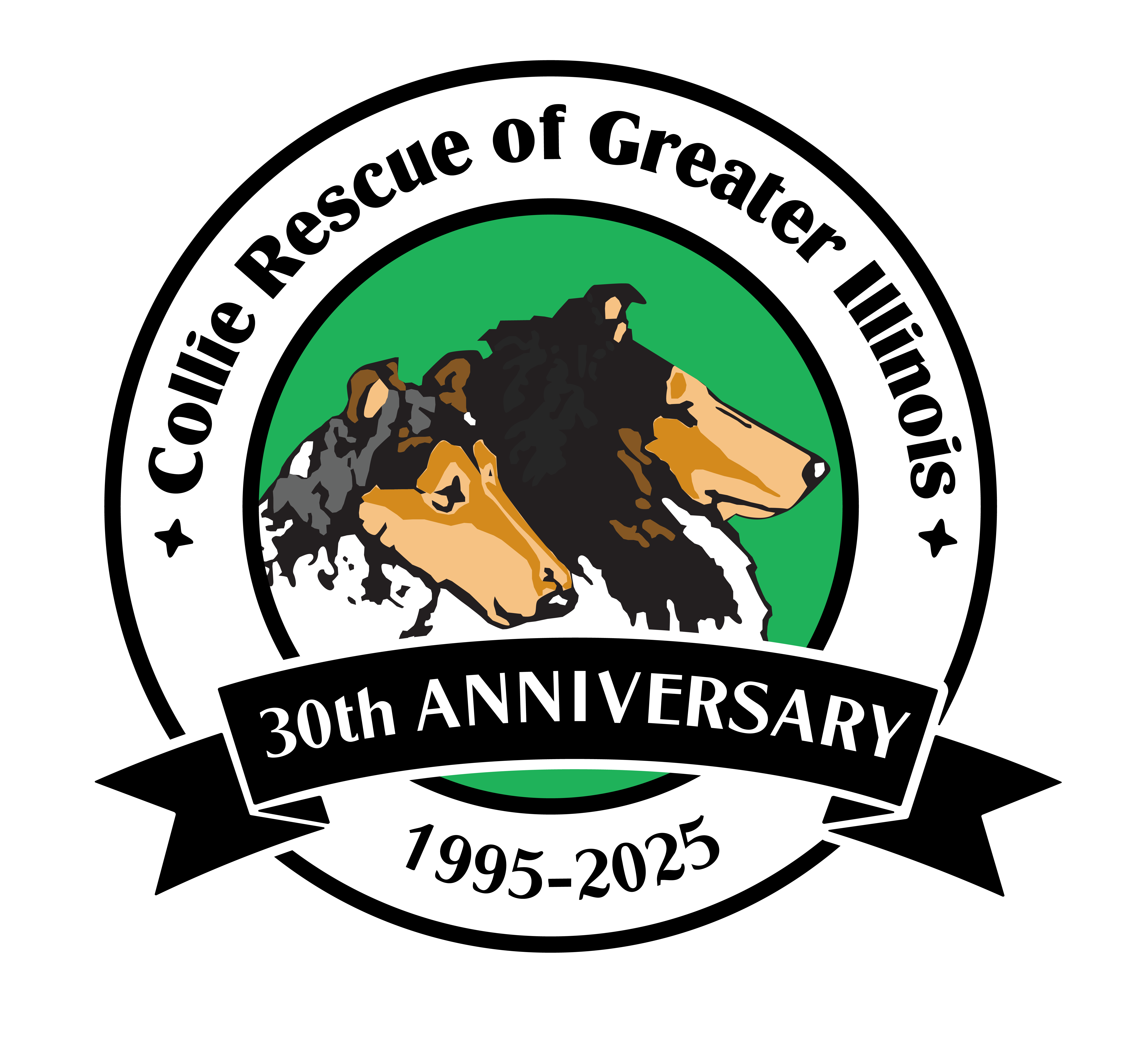 Collie Rescue of Greater Illinois 30th Anniversary logo